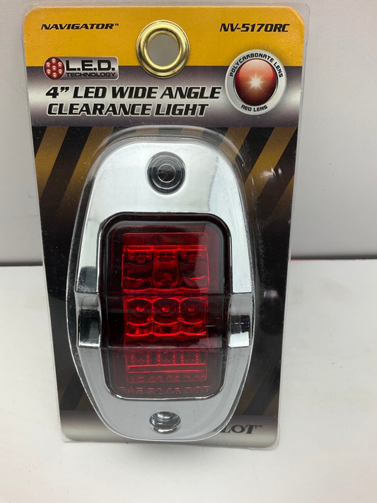 Pilot NV-5170RC 4'' Red Rectangular Surface Mount LED Clearance Side Marker Light