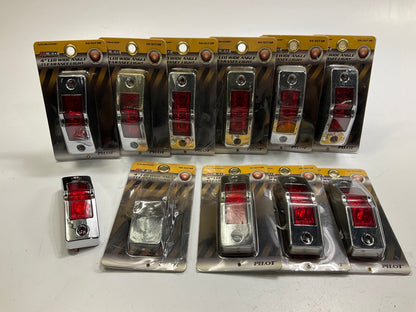 (10) Pilot NV-5173R 4'' Red Surface Mount LED Clearance Side Marker Light Lamp