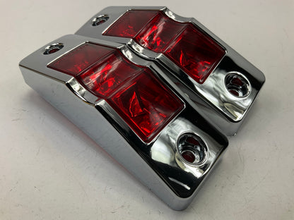 (2) Pilot NV-5173R 4'' Red Rectangular Surface Mount LED Side Marker Light