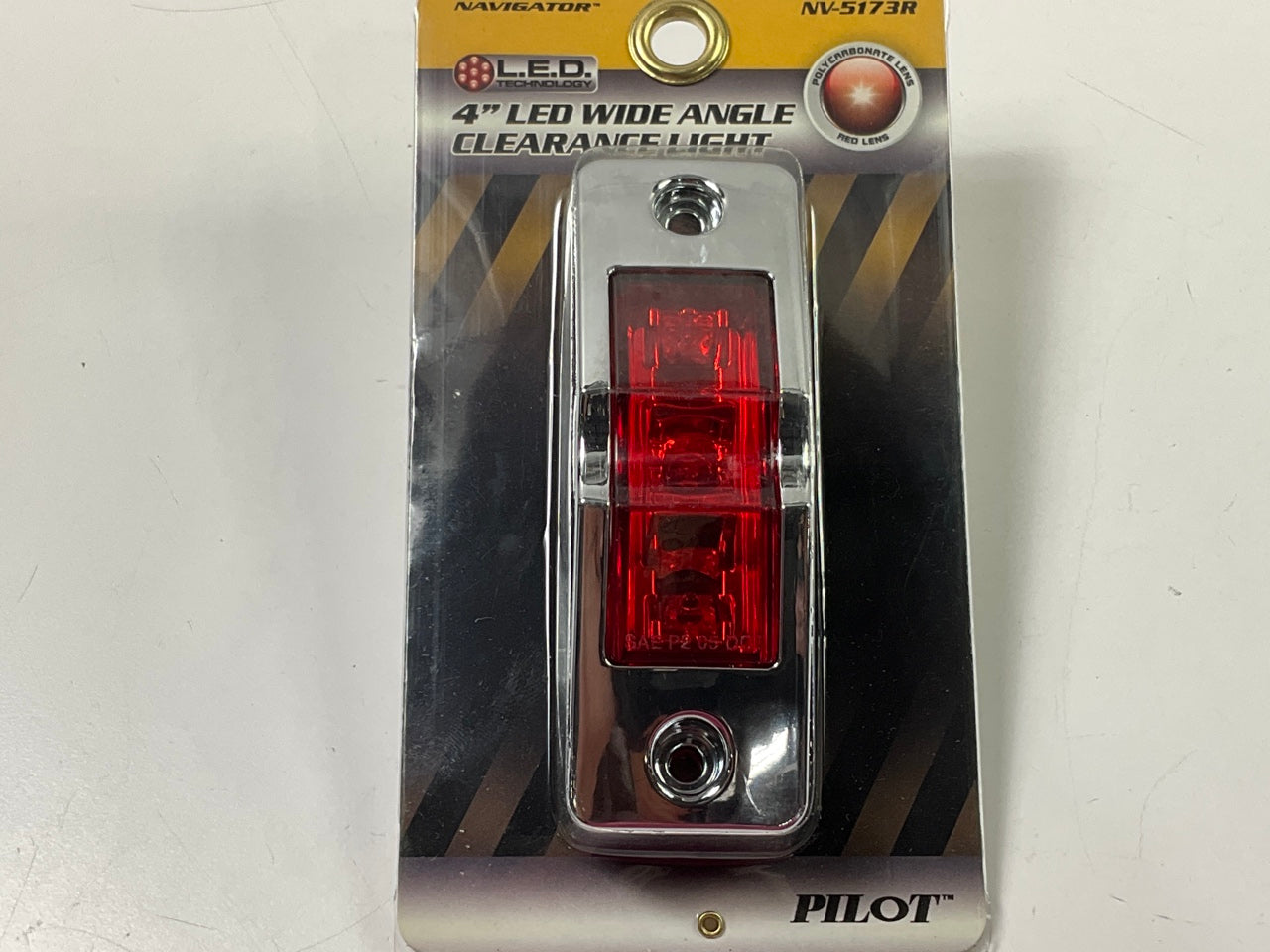 Pilot NV-5173R 4'' Red Rectangular Surface Mount LED Clearance Side Marker Light