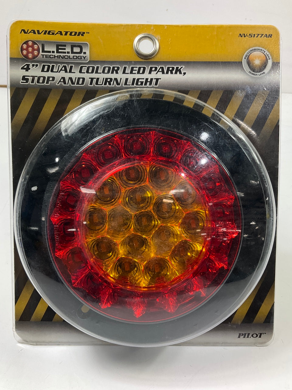Pilot NV5177AR 4'' Amber / Red Dual Color LED Trailer Tail Light Side Marker Lamp