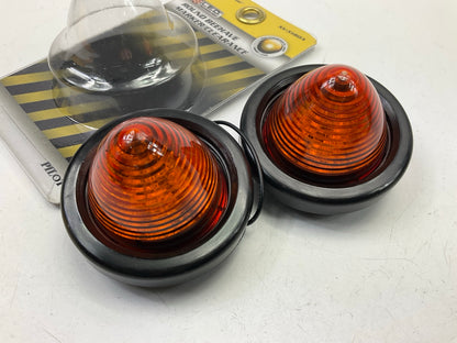 (2) Pilot NV-5180A  2'' Amber Beehive Grommet Mount LED Clearance Marker Light