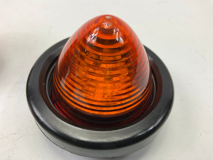 (5) Pilot NV5180A 2'' Amber Beehive Grommet Mount LED Clearance Marker Lights SET
