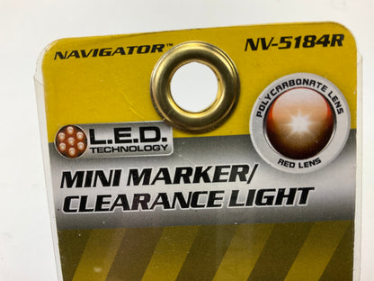 Pilot NV-5184R 0.8'' Mini Red Oval Flush Mount LED Clearance Side Marker Light