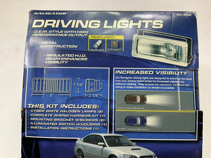 Pilot NV540 Rectangular Halogen Driving Light Kit, 5''x1-7/8'', 2 Pc, White Lamps