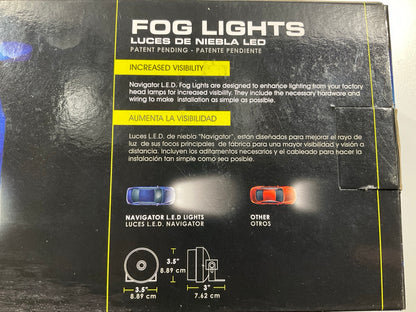 Pilot NV549 - 3.5'' 3W Round Fog Beam LED Light Lamp Kit, White Beam, Black Body
