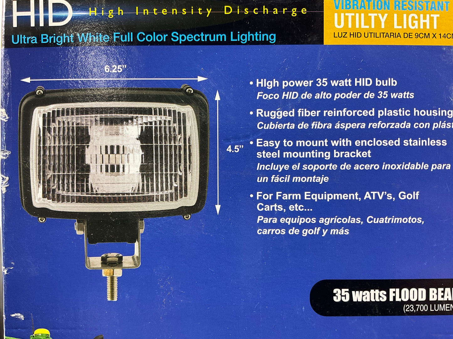 Pilot NV-730T Heavy Duty 5.5'' X 3.5'' 35W Rectangular Flood Beam Xenon HID Light