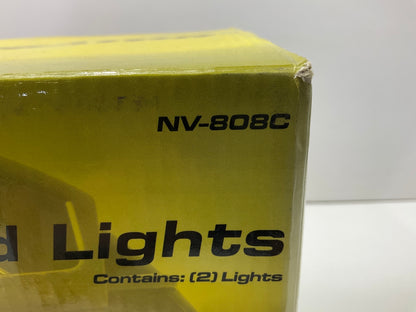 Pilot NV-808C 7'' Round Off-Road Light Lamp Kit W/ Black Stone Guard