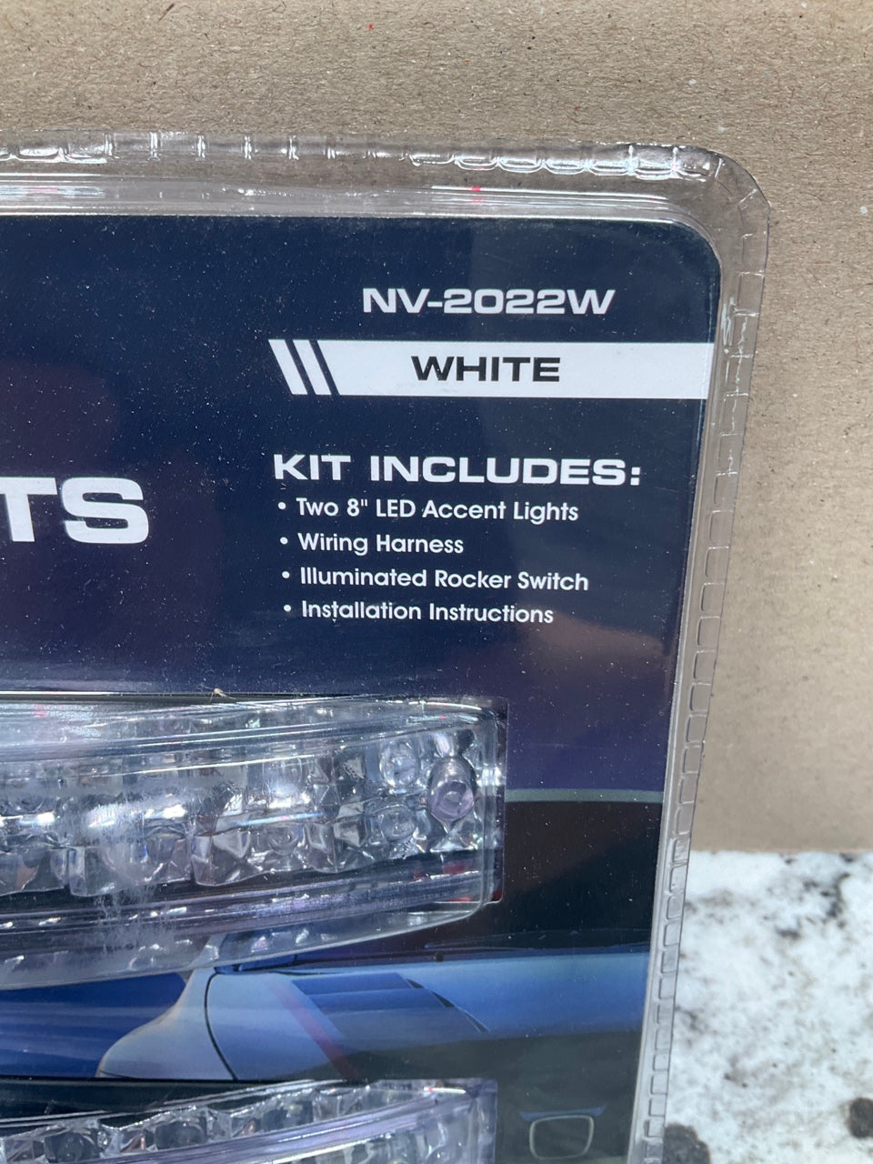 Pilot  8'' X 1'' X 7/8'', White, 24 LED Curved Daytime Running Accents Lights PAIR