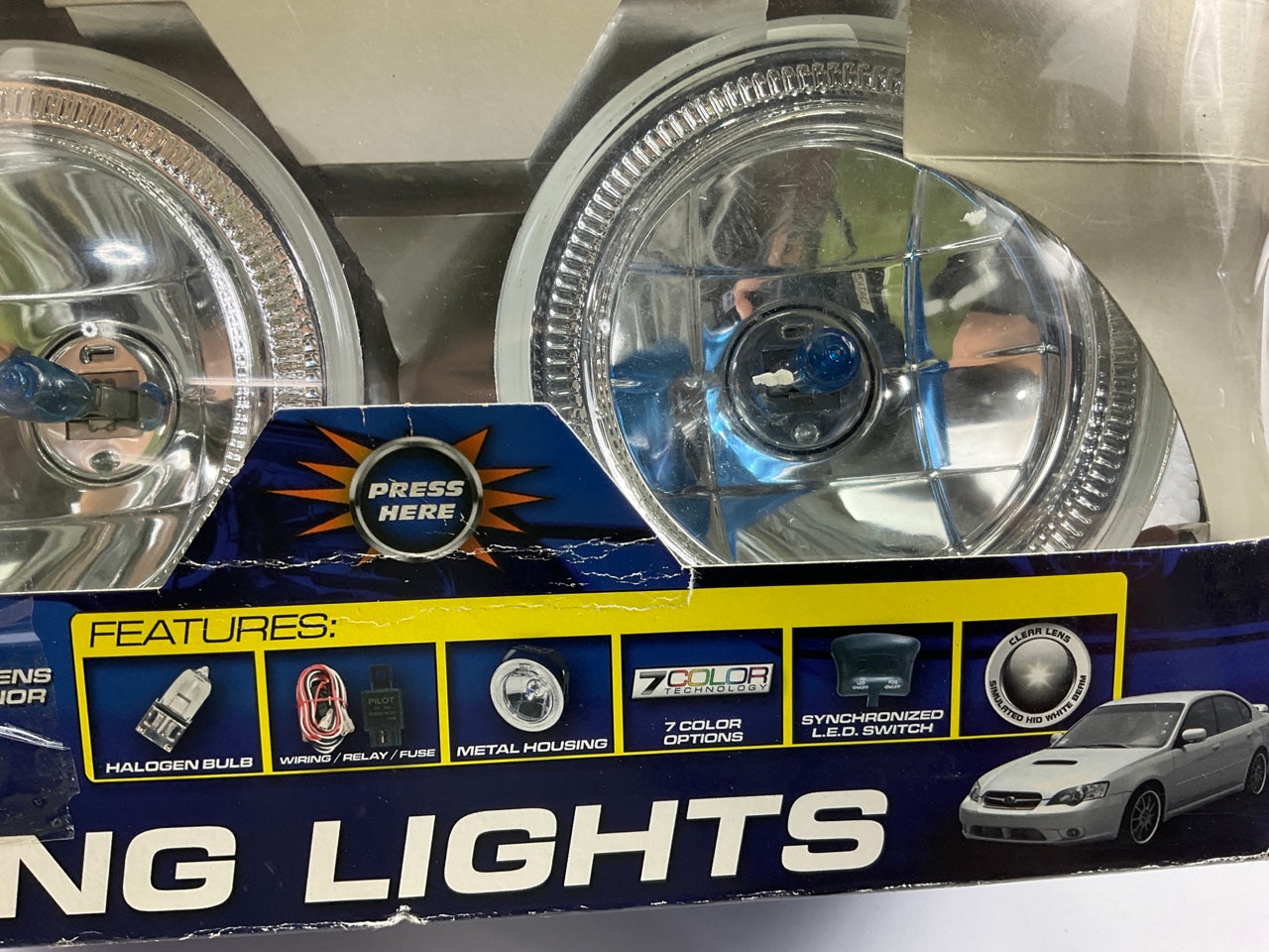 Pilot NV362W 4-1/2in. Fog Light Lamp Kit With 7 Color Accent Ring & Wiring