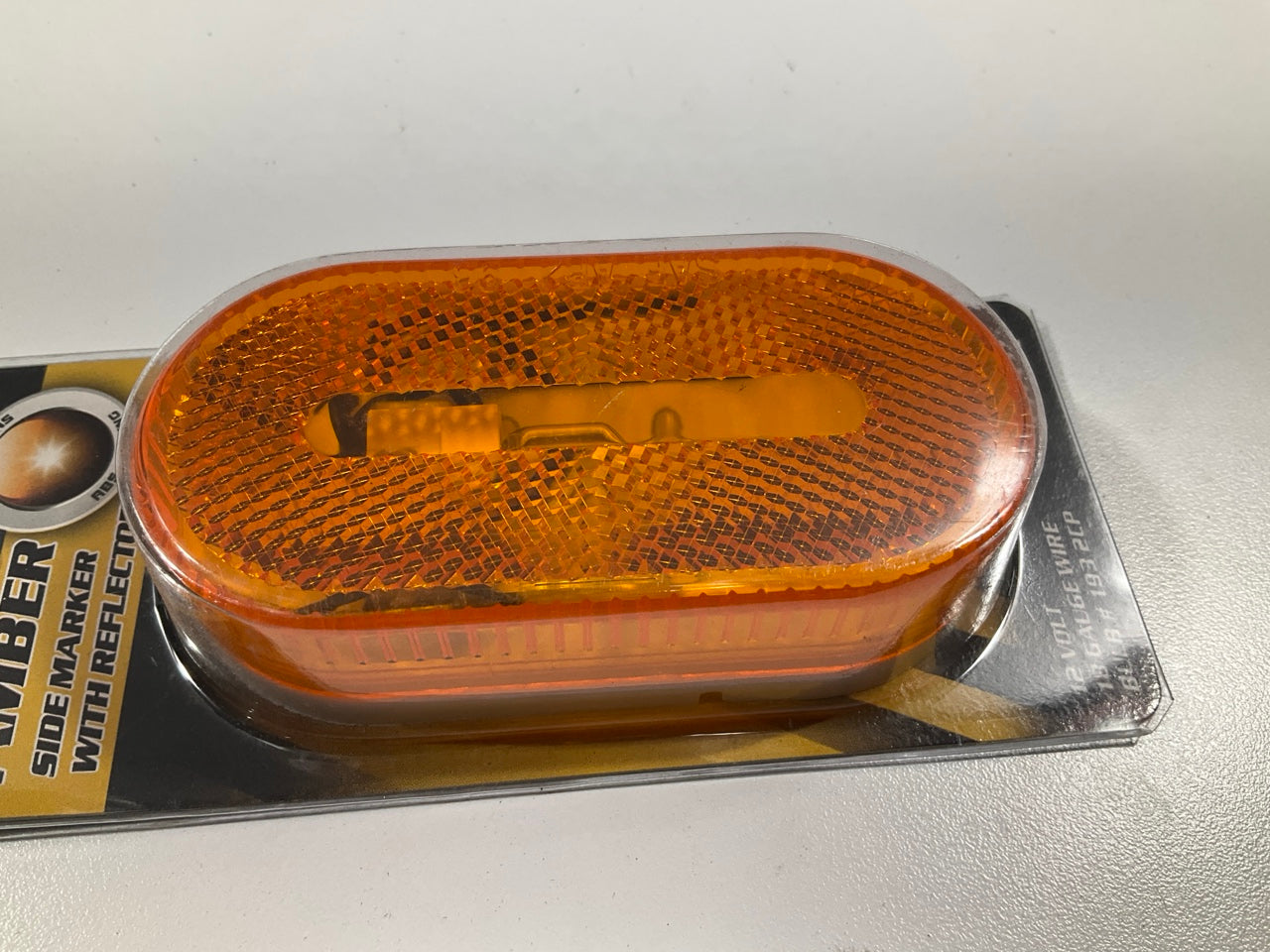 Pilot NV-5003A 4'' Amber Oval Surface Mount Clearance Side Marker Light, 12V DC