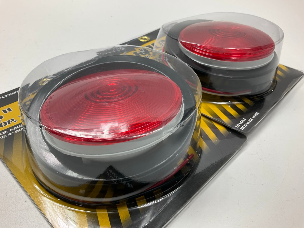 (2) Pilot NV5012R 4'' Round Truck Trailer Stop Turn Tail Brake Lights 12V