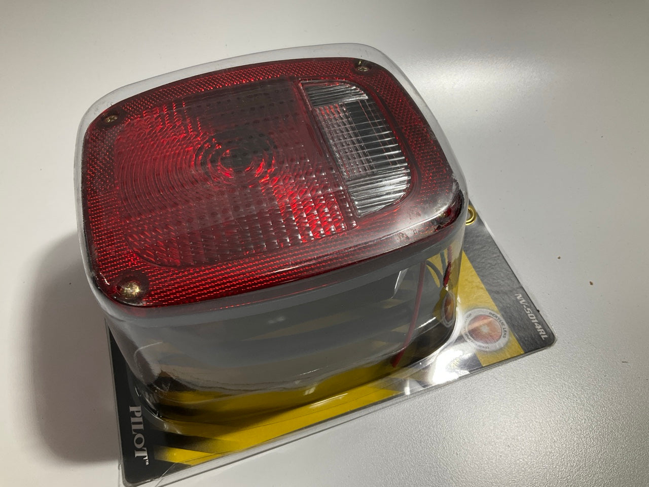 Pilot NV5014RL Red / Clear Rectangular Surface Mount Stop Turn Tail Combo Lamp