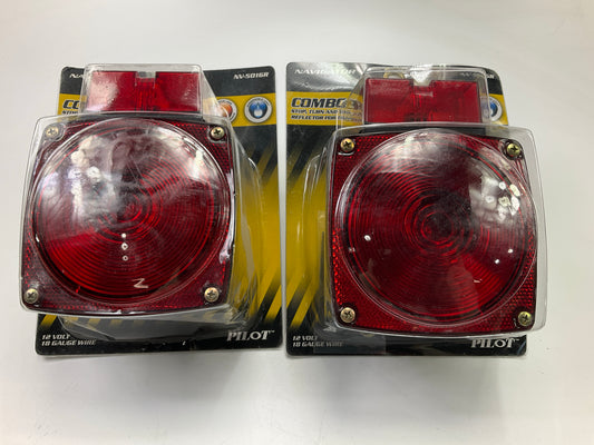 (2) Pilot NV5016R Universal Turn Stop Tail Combination Light Lamp W/ Reflector