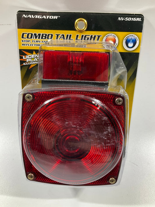 Pilot NV5016RL Red Rectangular Surface Mount Tail Combination Light W/ License