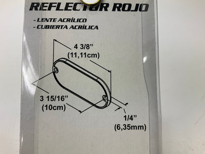 Pilot Automotive NV-5022R Red Reflector, 4-3/8'' Long - 10 PACK