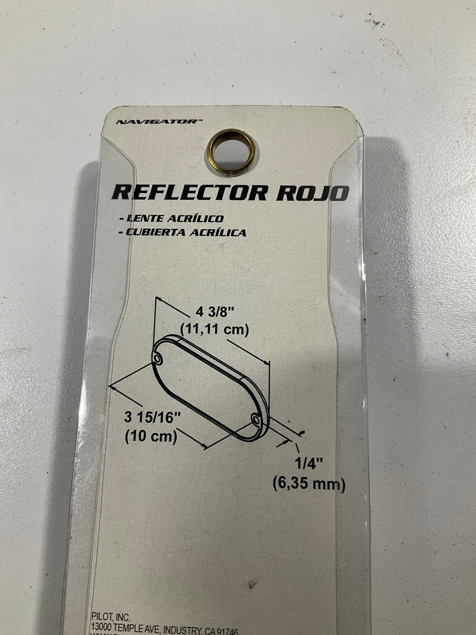 Pilot Automotive NV-5022R Red Reflector, 4-3/8'' Long - 2 PACK