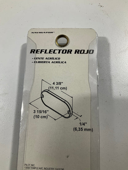 Pilot Automotive NV-5022R Red Reflector, 4-3/8'' Long - 2 PACK