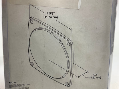 (2) Pilot NV-5023 Stop Brake Tail Light Replacement Lens For Trailer - 4-5/8''