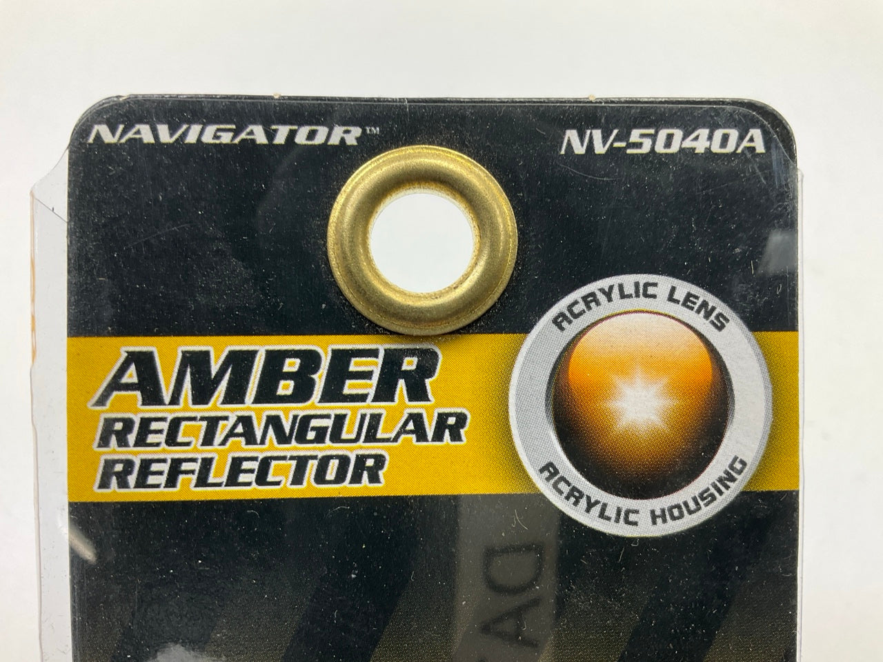 (4) Pilot Automotive NV5040A Rectangular Reflectors Amber, 3-7/32'' X 1-7/16''