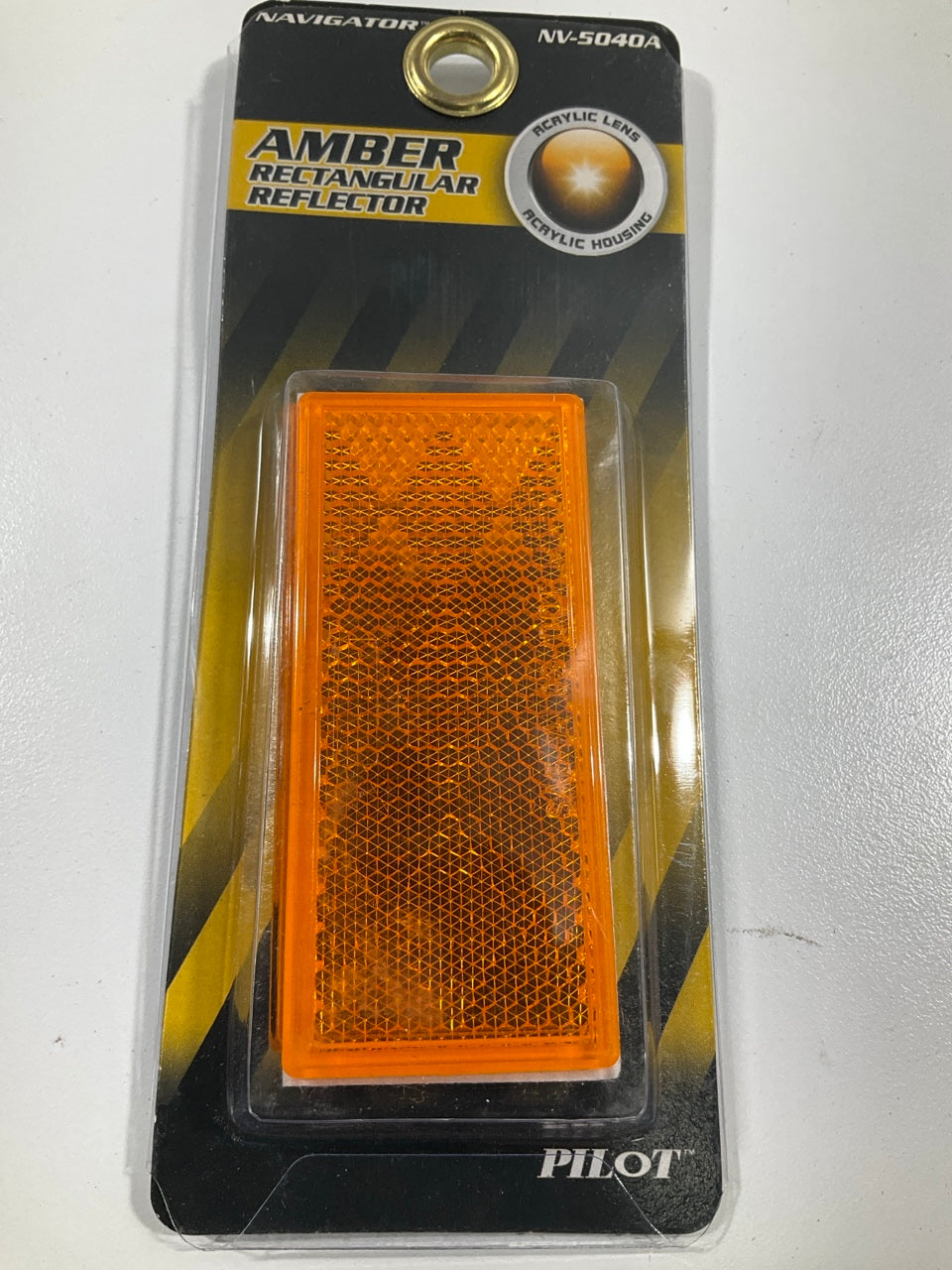 Pilot Automotive NV5040A 2 PC, Rectangular Reflectors Amber, 3-7/32'' X 1-7/16''