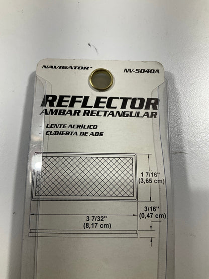Pilot Automotive NV5040A 2 PC, Rectangular Reflectors Amber, 3-7/32'' X 1-7/16''