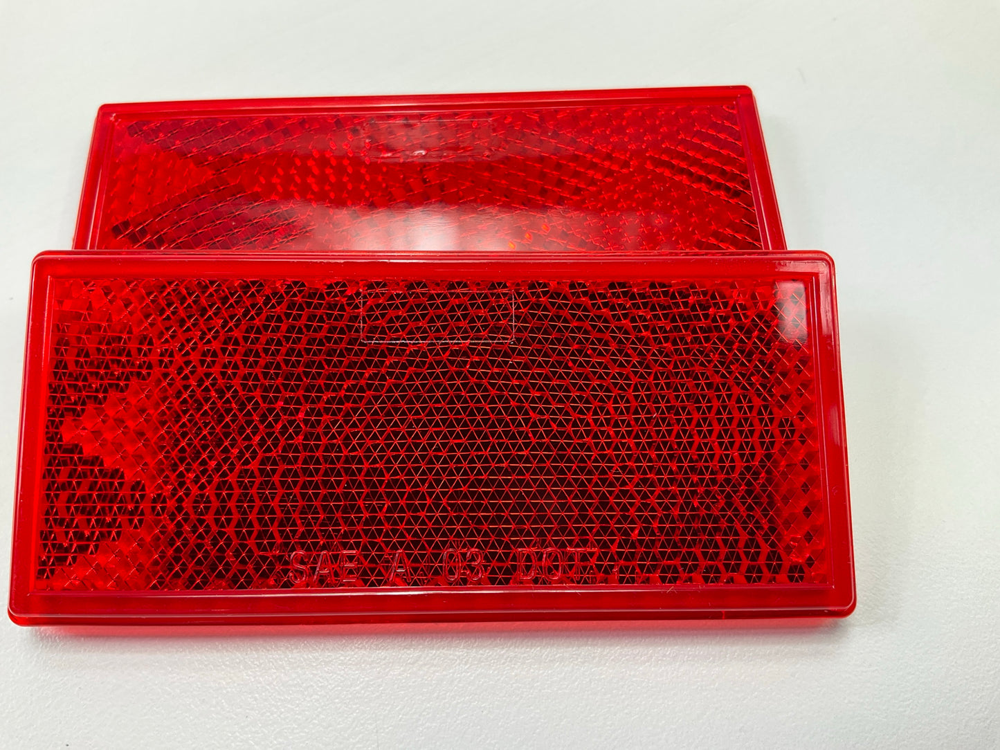 (10) PACKS - Pilot NV5040R 3'' Red Rectangular Reflectors (20 Pieces Total)