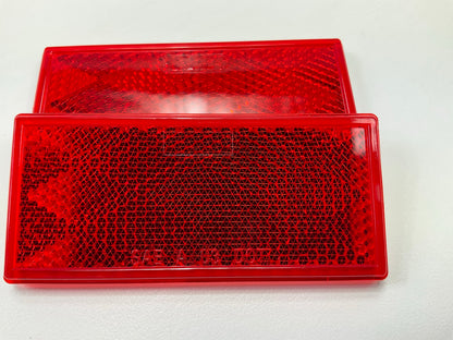 (10) PACKS - Pilot NV5040R 3'' Red Rectangular Reflectors (20 Pieces Total)