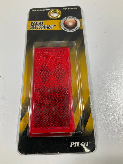Pilot NV5040R 3'' Red Rectangular Reflector - 2 Pack