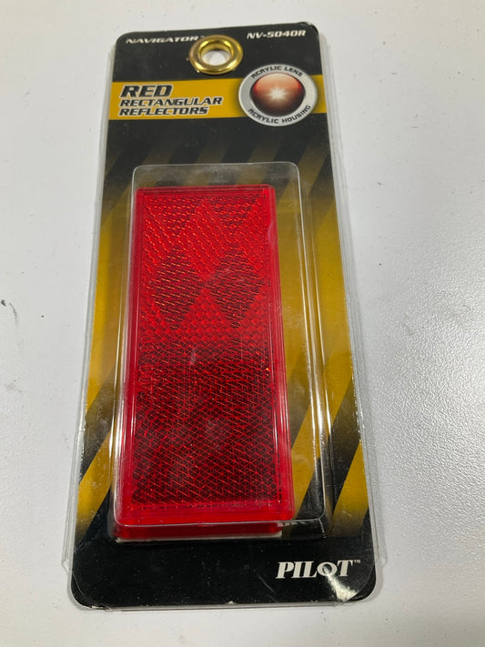 Pilot NV5040R 3'' Red Rectangular Reflector - 2 Pack