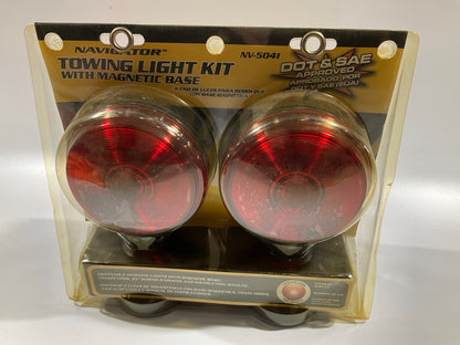 Pilot NV5041 Red Round Magnet Mount Tow Light Lamp Kit, Magnetic Base