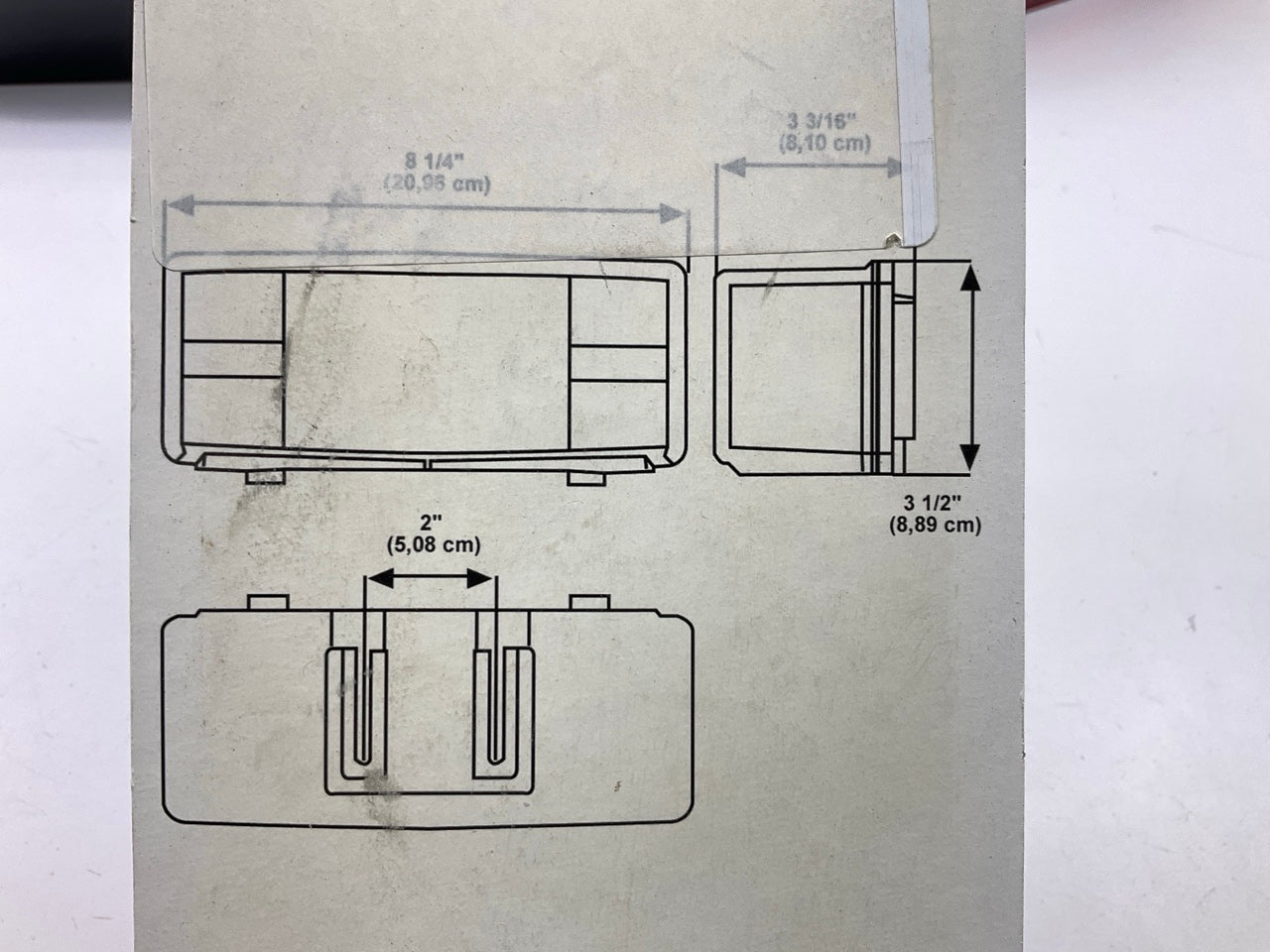 (2) Pilot NV5078 Red Rectangular Halogen Trailer Light Lamp 8.25''X3.18''X3.5''