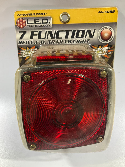 Pilot Automotive NV5086 7-Function Red LED Trailer Light Lamp, Left Drivers Side