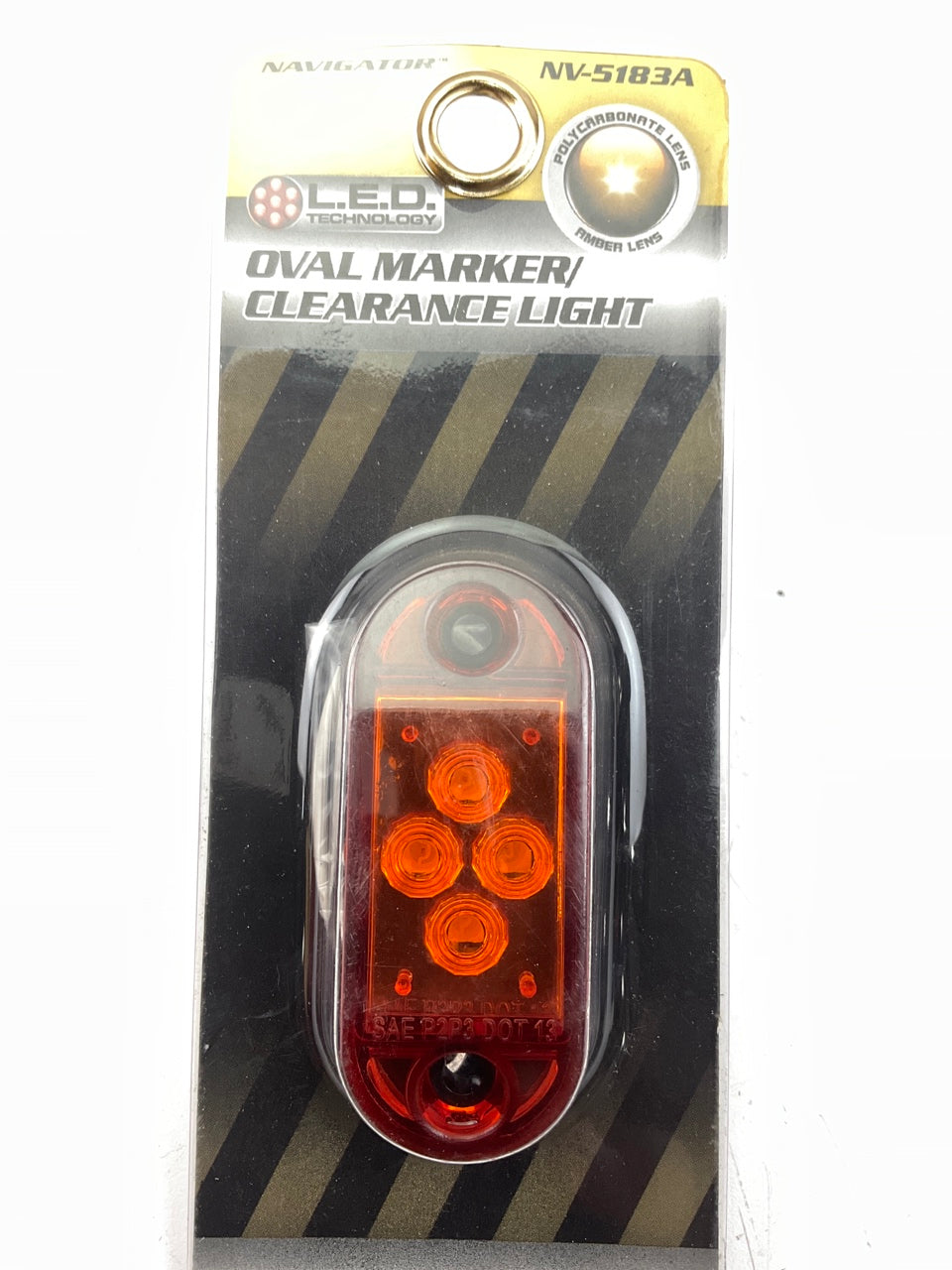 Pilot NV5183A Oval Amber LED Light Marker/Clearance, 2.5'' X 1.1''