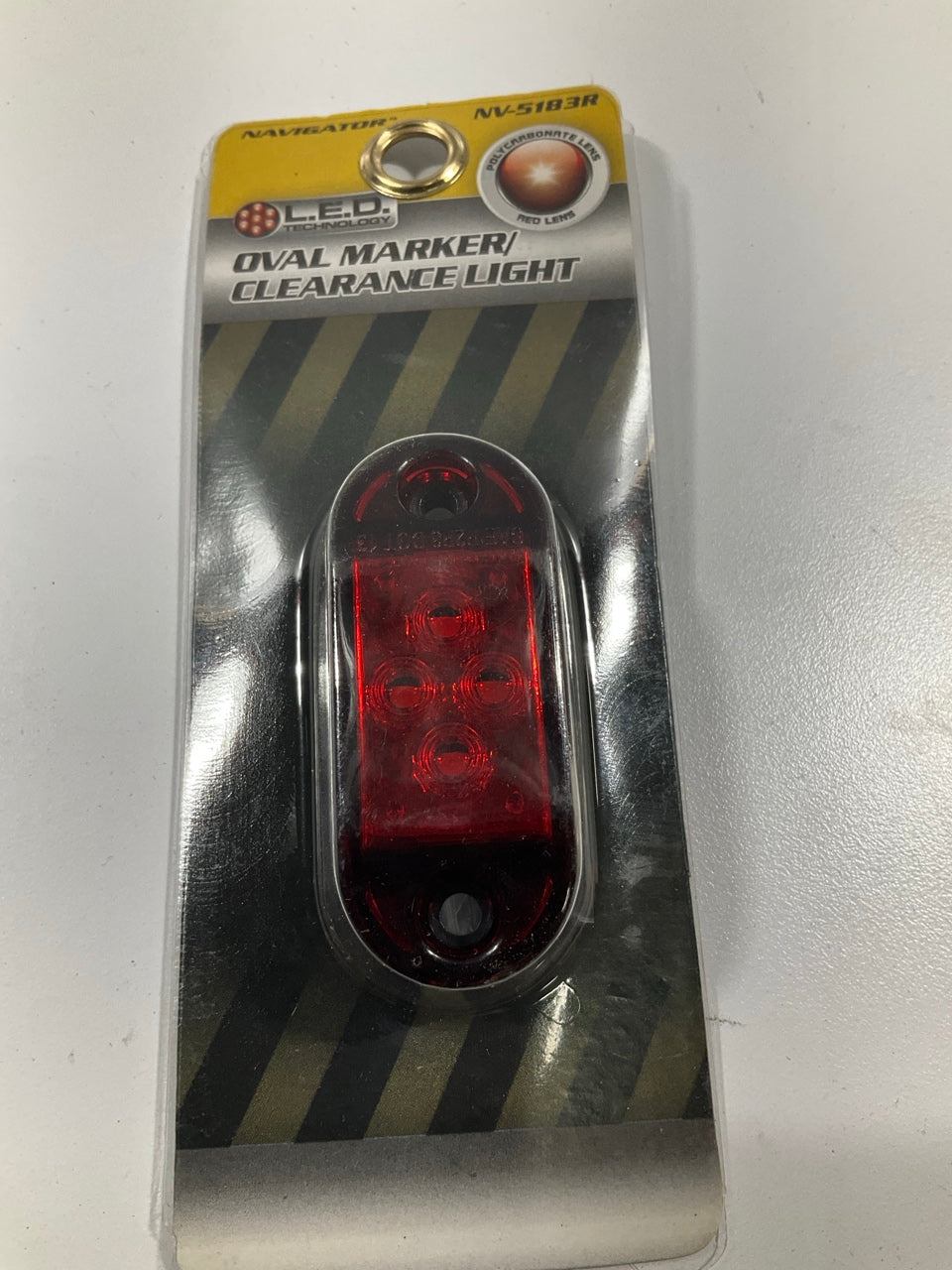 Pilot NV5183R Universal 2.6''x1'' Red Oval Surface Mount LED Clearance Light