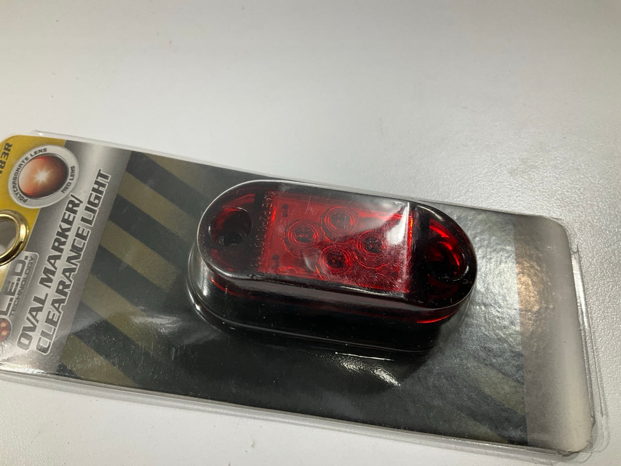 Pilot NV5183R Universal 2.6''x1'' Red Oval Surface Mount LED Clearance Light