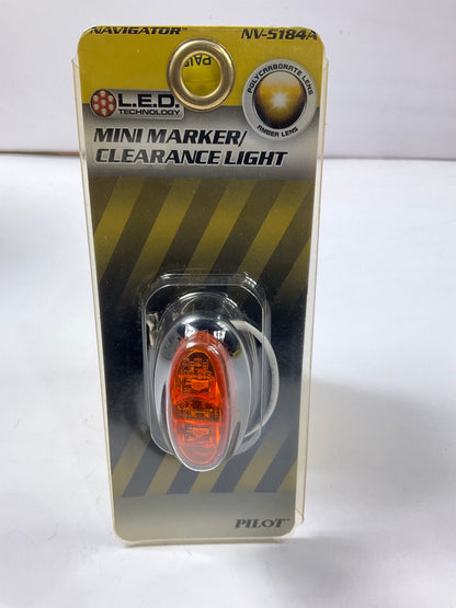 Pilot NV5184A 0.8'' Mini Amber Oval Flush Mount LED Clearance Side Marker Light