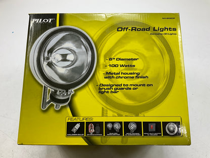 MISSING SWITCH Pilot NV802CP  6'' 2x100W Round Chrome Housing Driving Beam Lights