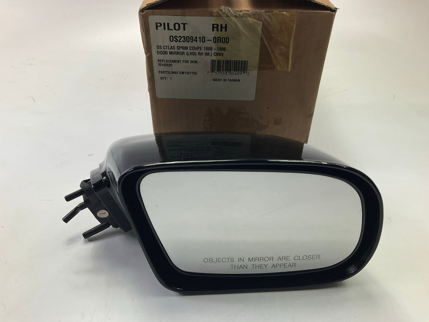 Pilot OS2309410-0R00 Right Manual Mirror - 1990-1995 Oldsmobile Cutlass Supreme