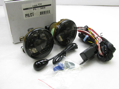 Pilot PL-38S Fog Light Lamps Kit SMOKED LENS, With Harness, Relay & Switch