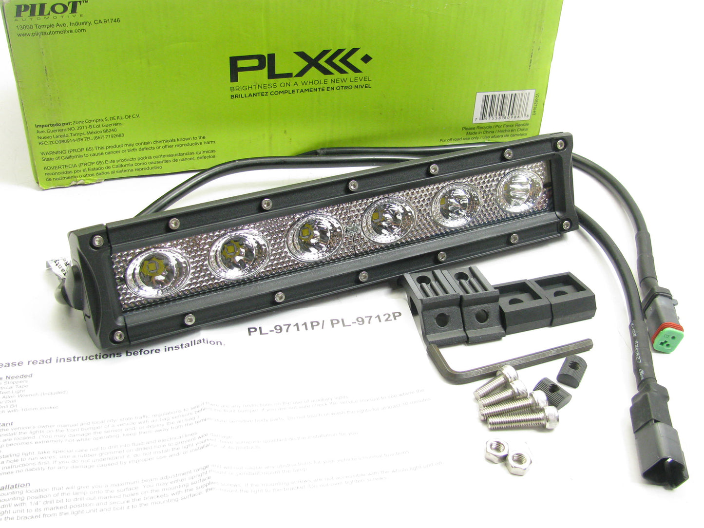 Pilot Automotive PLX PL-9711P 10.5'' Off Road LED Light Bar Lamp 30W For ATV UTV