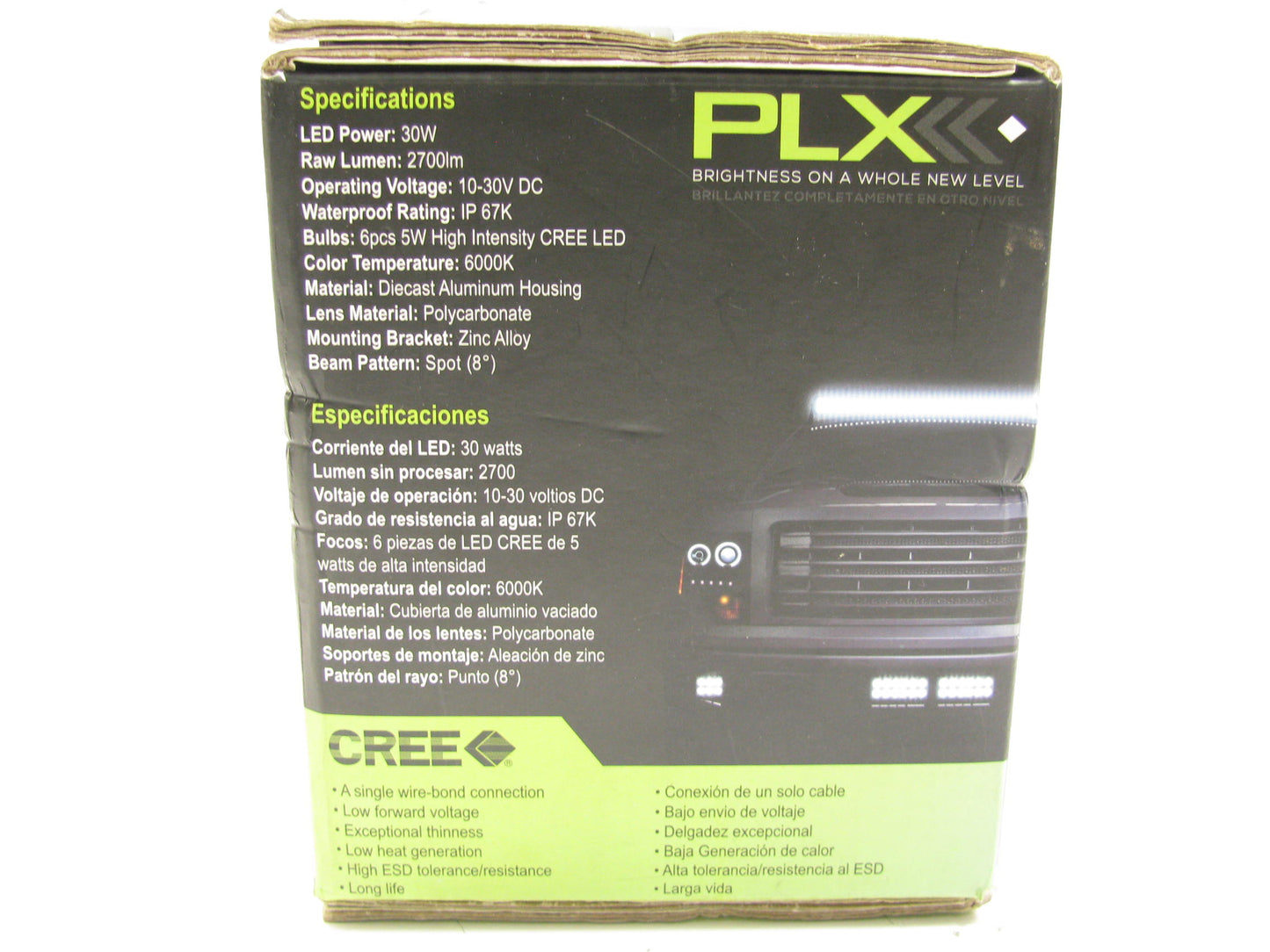Pilot Automotive PLX PL-9711P 10.5'' Off Road LED Light Bar Lamp 30W For ATV UTV
