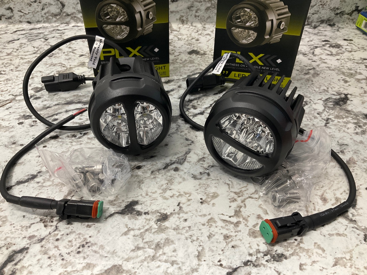 (2) Pilot PL9731P 3'' Round PLX LED Off-Road Spot Beam Lights Lamps PAIR 20 Watts