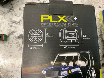 (2) Pilot PL9731P 3'' Round PLX LED Off-Road Spot Beam Lights Lamps PAIR 20 Watts