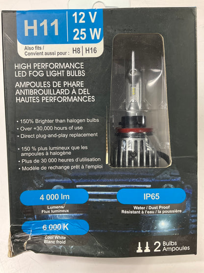 Pilot PL-H11 High Performance H11 LED Fog Light / Driving Light Bulbs, PAIR