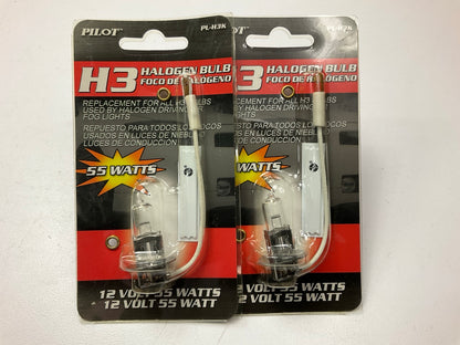 (2) Pilot PL-H3K H3 Halogen Replacement Light Lamp Bulb, 12V, 55 Watt