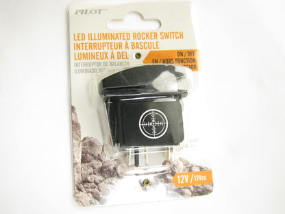 Pilot PLSW106R 12V RED LED Rocker ON-OFF Switch ''Zombie Targeting System''