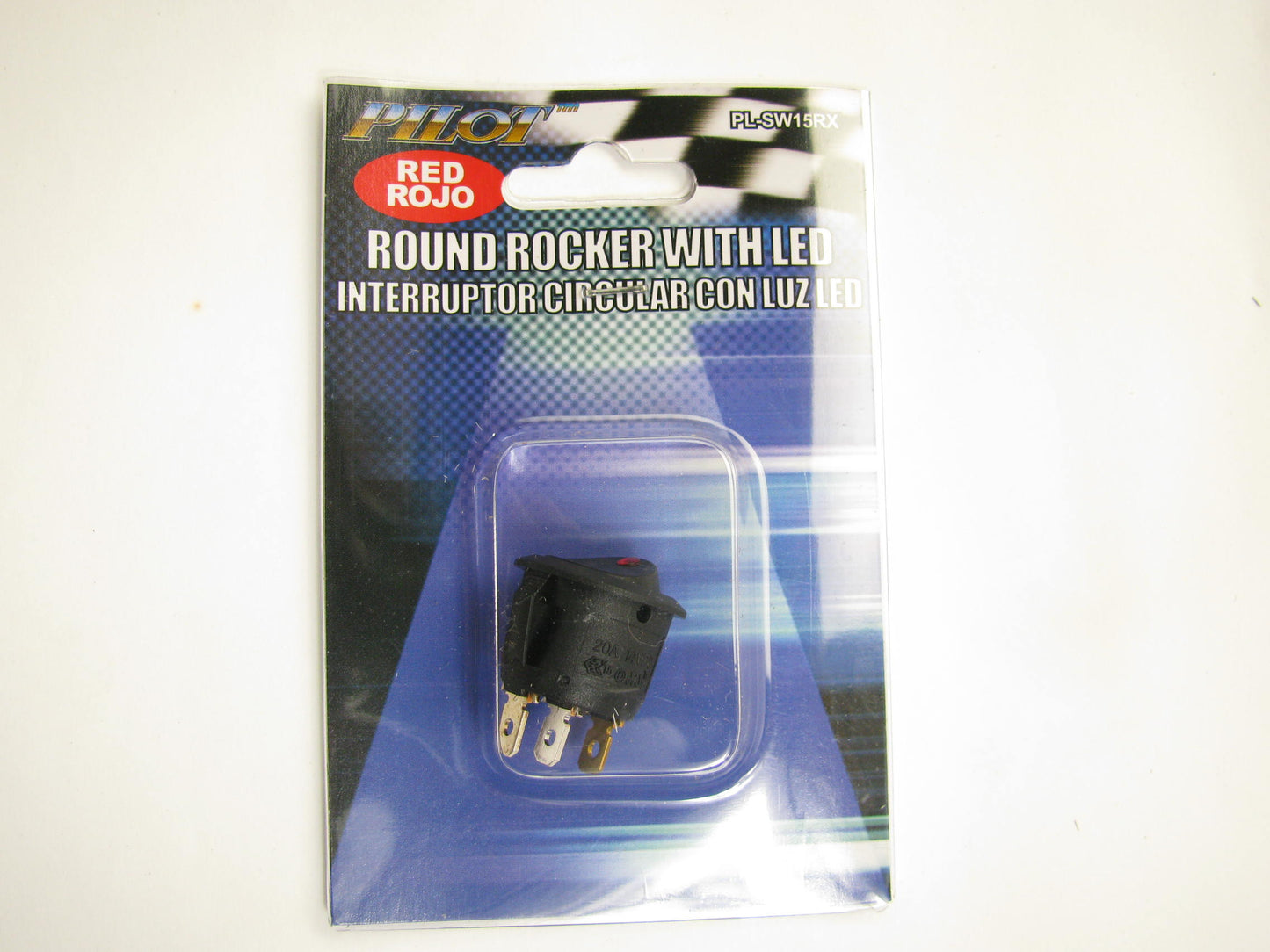 Pilot PL-SW15RX RED Universal 12V ON-OFF Round Rocker Switch