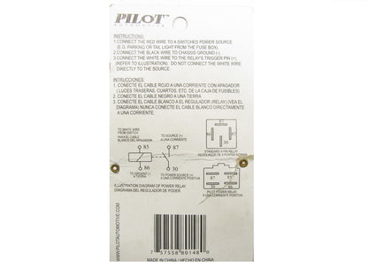 Pilot PL-SW17B Universal ON-OFF Black Push Button Switch W/ Blue-Red L.E.D.