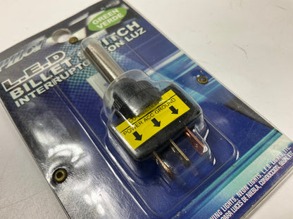 Pilot Automotive PL-SW1G UNIVERSAL Billet Toggle Switch W/ Green LED Light